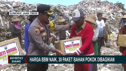 Sempat Terkejut Didatangi Polisi, 30 Keluarga yang Tengah Memulung Ini Senang Diberi Bahan Pokok