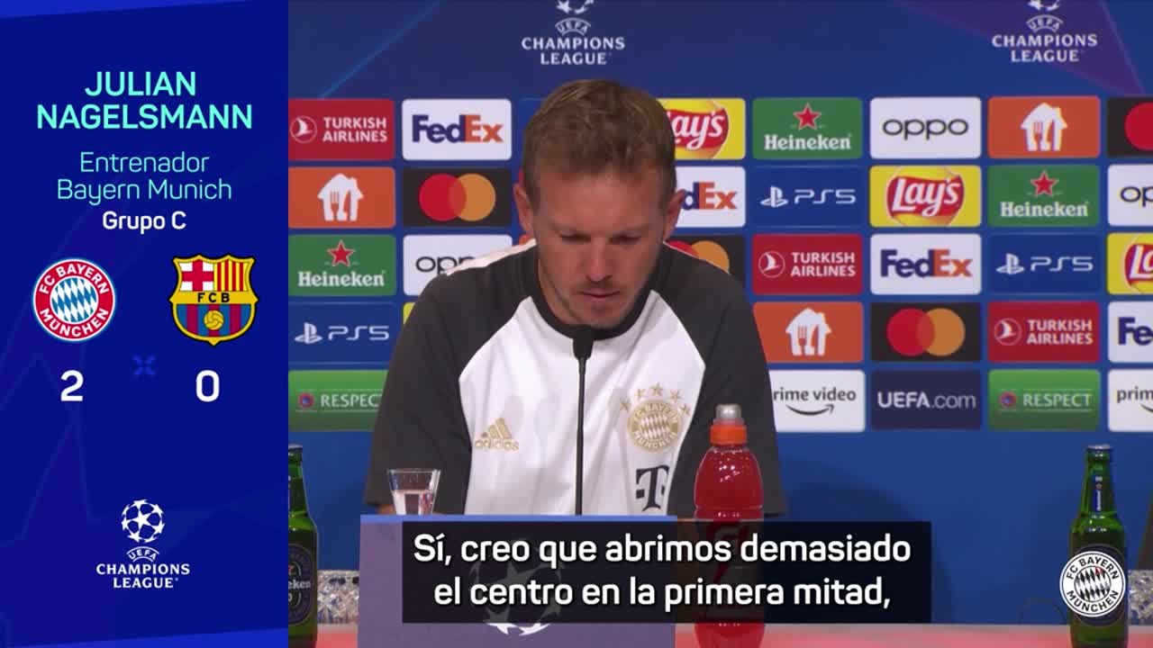 Nagelsmann: "Upamecano y Hernández defendieron muy bien a Lewandowski"