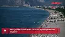 Okullar açıldı, sahiller yabancı turistlere kaldı