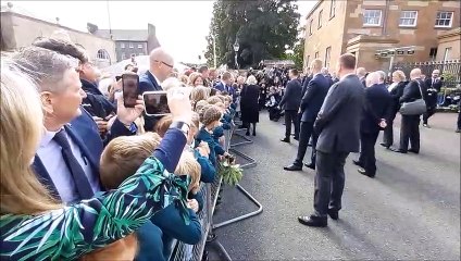 King Charles And Queen Consort meet the crowds in Hillsborough