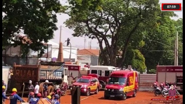 TRABALHADOR CAI EM BURACO DE SEIS METROS EM OBRAS DE TÚNEL NA PRESIDENTE VARGAS COM A INDEPENDÊNCIA, EM RIBEIRÃO PRETO