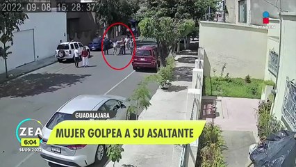 VIDEO: Mujer somete y golpea a su asaltante