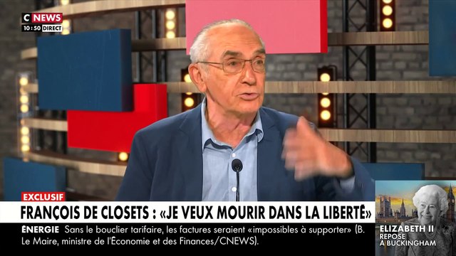 EXCLU - Le journaliste François de Closets montre dans Morandini Live la lettre qu'il a toujours sur lui où il refuse d'être réanimé: Je veux mourir dans la liberté - VIDEO