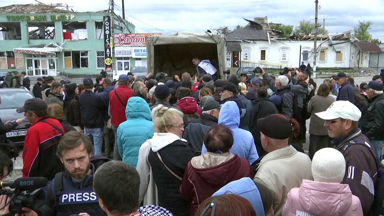 Bewohner von Balaklija überglücklich nach dem Rückzug der Russen