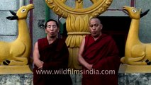 Tibetan monks throat-singing - Specialized form of chanting