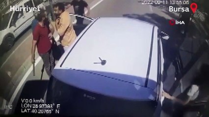 Bursa'da trafikte sopalı kavga