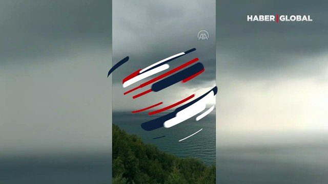 Karadeniz'de oluşan hortum cep telefonuyla görüntülendi