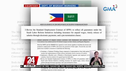 Ilang hakbang para protektahan ang mga Pinoy sa Saudi Arabia, ikinasa | 24 Oras