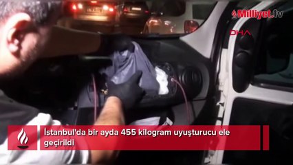 İstanbul'da bir ayda 455 kilogram uyuşturucu ele geçirildi