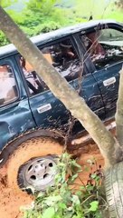 Car off road challenge on the danger road #car #shorts ep (1166)