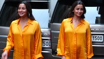Alia Bhatt Baby Bump Flaunt Yellow Shirt Video Viral Maternity Fashion से किया Shock।*Entertainment
