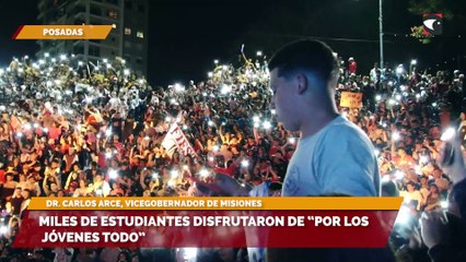 Miles de estudiantes disfrutaron de “Por los jóvenes todo”