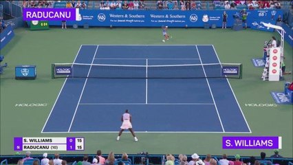 Serena convincingly beaten in Cincinnati by Raducanu