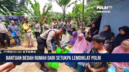 Warga Tenjojaya Mendapat Bantuan Bedah Rumah Dari Setukpa Lemdiklat Polri