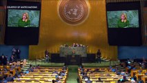 Slovakia's Zuzana Čaputová addresses the 77th UN General Assembly