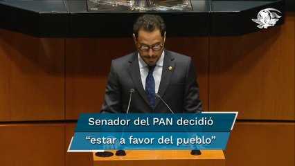 Previo a votarse reforma a Fuerzas Armadas, senador del PAN acepta cargo en Morena