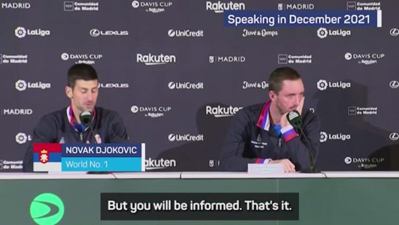 'Novax' - Djokovic's vaccination status still causing a stir