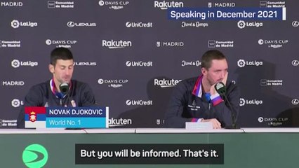 'Novax' - Djokovic's vaccination status still causing a stir