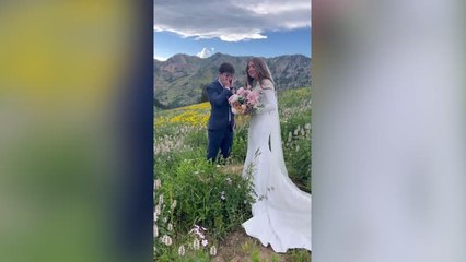 Bride Surprises Groom With Color Blind Glasses During First-Look Shoot | Happily TV