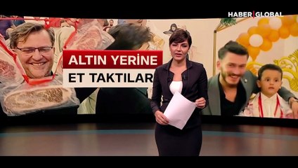 Düğünde altın yerine 90 bin TL değerinde et taktılar
