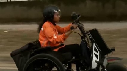 Good news: Meet Vidya who delivers food in a wheelchair