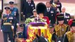 Pensive Princess Beatrice and Edoardo wave to crowd as Queen Elizabeth II's coffin departs