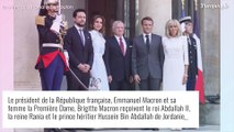Rania de Jordanie : Solaire et rayonnante à l'Elysée au bras d'un invité surprise, Brigitte Macron élégante en blanc