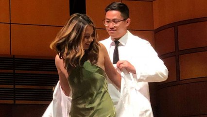 Medical Student Receives White Coat From Her Older Brother In Touching Ceremony