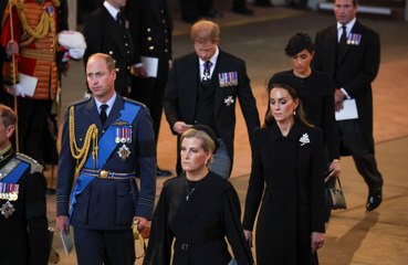 Sussexes and Waleses put on more shows of solidarity for Queen Elizabeth’s lying-in-state ceremonies