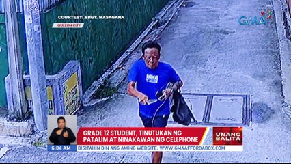 Grade 12 student, tinutukan ng patalim at ninakawan ng cellphone | UB