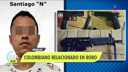Detienen a colombiano en Morelos relacionado con el robo de autos