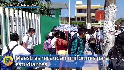 Maestras recaudan uniformes para estudiantes