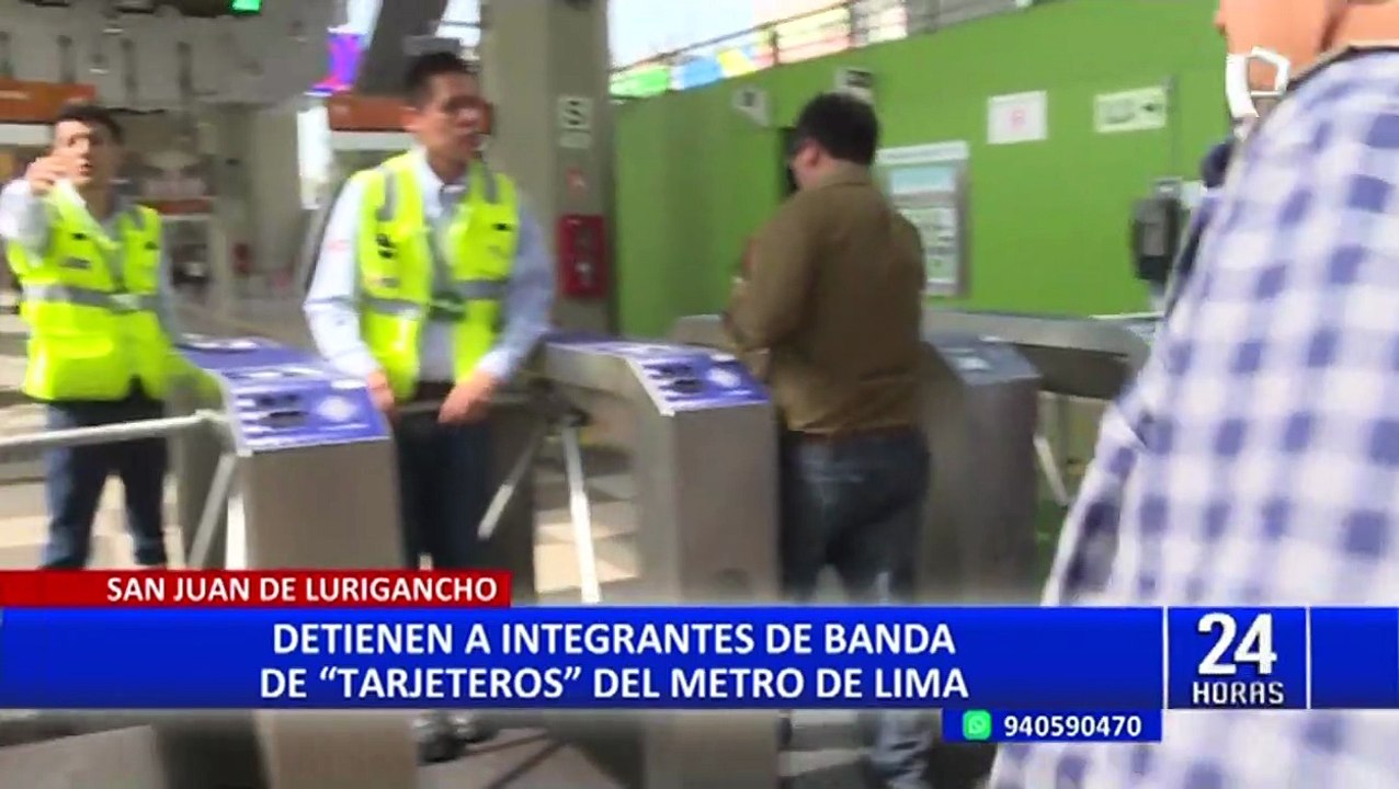 'Los tarjeteros': caen delincuentes con 40 tarjetas del Metro de Lima adulteradas