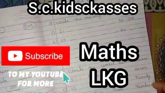 Maths revision sheet _ Lkg_ daily revision _@S.C. Kids Classes✍️✍️