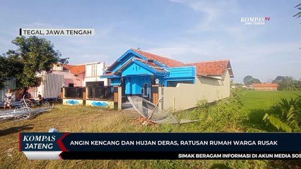 Descargar video: Angin Kencang dan Hujan Deras di Tegal, Ratusan Rumah Warga Rusak