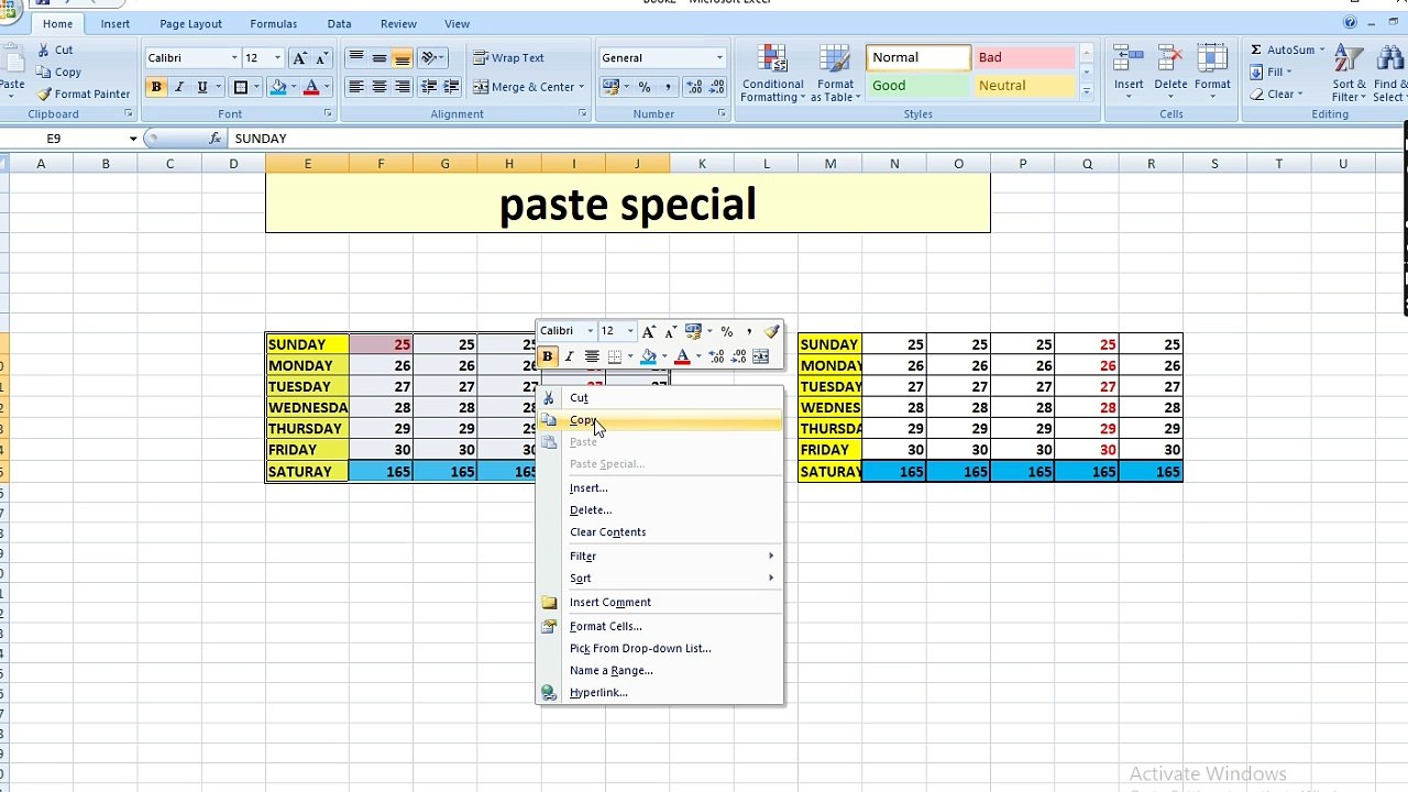 Paste Special in Excel | Paste Special Kya Hai