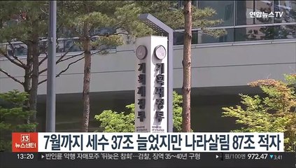 7월까지 세수 37조 늘었지만 나라살림 87조 적자