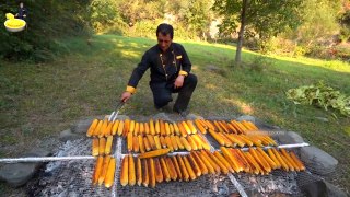 Baked Corn on The Cob _ Best Grilled Corn Recipe _ Wilderness Cooking _ Oven Roasted Corn | wild cooking | wild | nature with cooking | BBQ