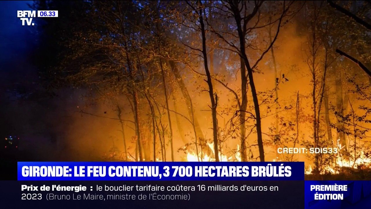 Gironde: le feu contenu, 3700 hectares brûlés et une nouvelle évacuation d'un millier d'habitants.