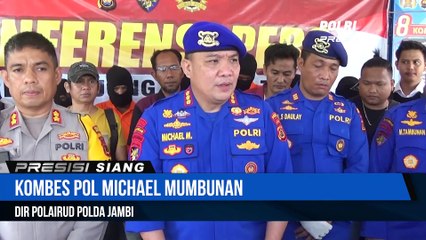 Polairud Polda Jambi Bersama Polres Tanjabtimur Tangkap 6 Bajak laut yang MelakukanAksi Perompakan Kapal Nelayan