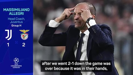 Juventus had 'psychological collapse' in Benfica loss - Allegri