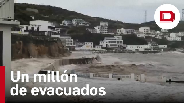 Más de un millón de evacuados por el tifón Muifa en el este de China