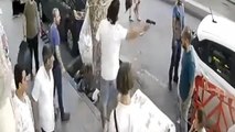 Üzerine yürüyüp saldıran kişiye silah çekti