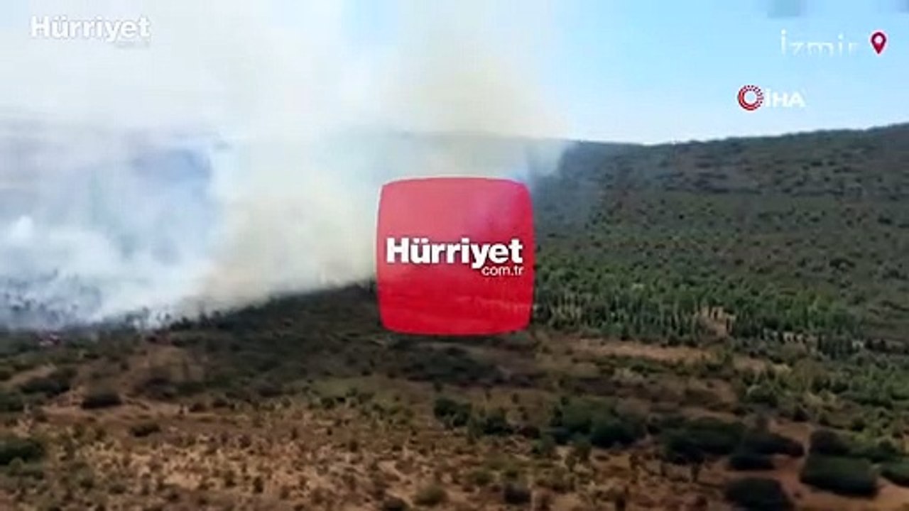 İzmir'de makilik alanda yangın