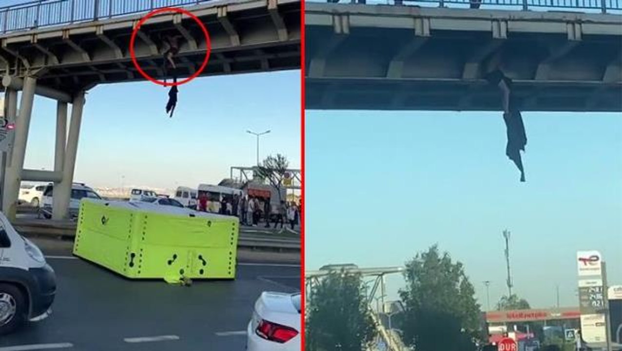 İstanbul'un göbeğinde çıplak intihar girişimi! İtfaiye ekipleri hemen harekete geçti