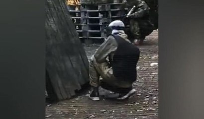 Sümeyye Erdoğan kamuflaj giyip paintball oynadı, performansına övgüler yağdı