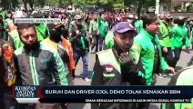 Buruh dan Driver Ojol di Semarang Demo Tolak Kenaikan BBM