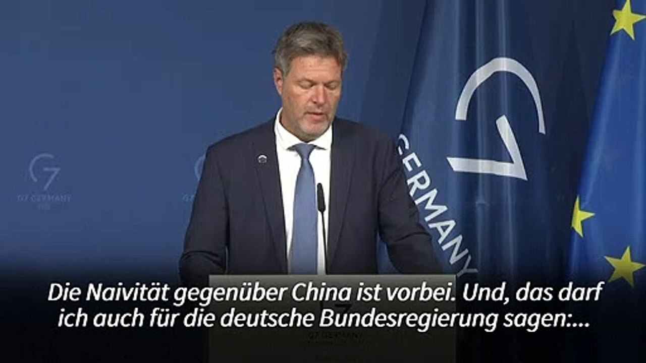 Habeck: 'Naivität gegenüber China ist vorbei'