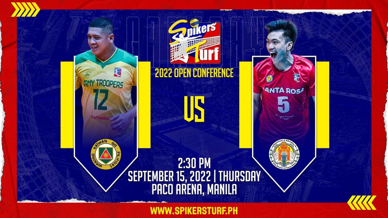 GAME 1 SEPTEMBER 15, 2022 | ARMY-KATINKO TROOPERS vs SANTA ROSA CITY LIONS | 2022 SPIKERS' TURF S5 OPEN CONFERENCE