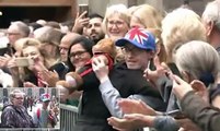 A royal embrace: Sweet moment Sophie hugs young royal fan clutching teddy bear as she greeted mourners in Manchester - as boy's mother reveals 'the Queen was like a grandmother to him'